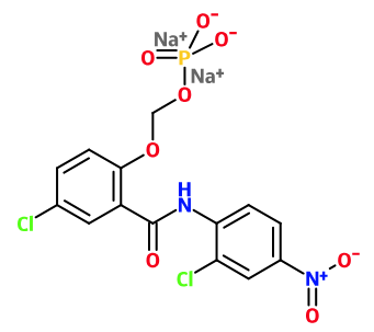 (image for) MC085478 Phosphoric acid mono-[4-chloro-2-(2-chloro-4-nitro-phenylcarbamoyl)-phenoxymethyl] ester disodium salt
